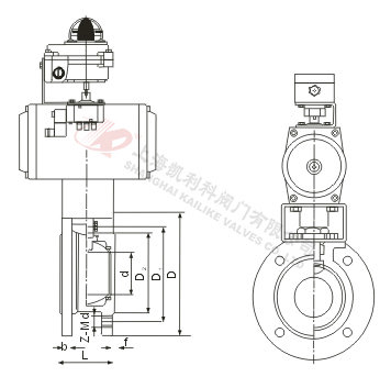 Q671F氣動對夾式球閥結(jié)構(gòu)圖